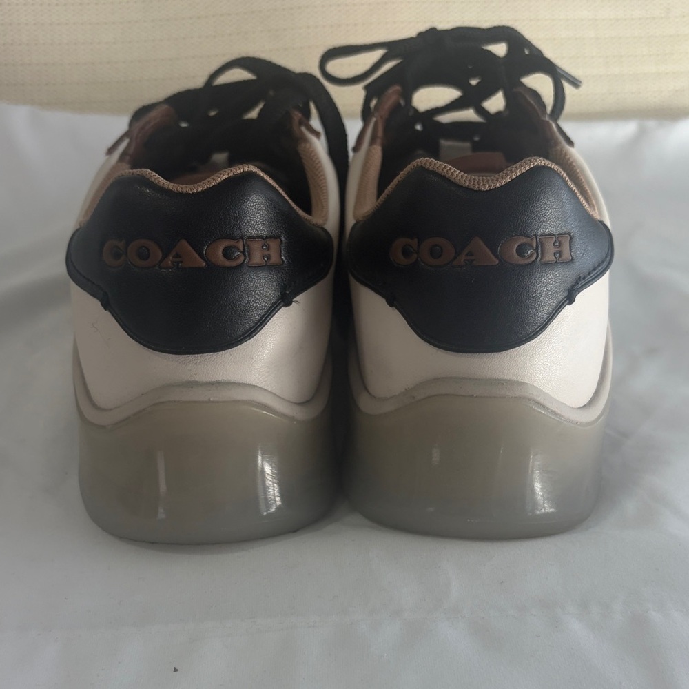 Coach Black and Cream Casual Sneakers